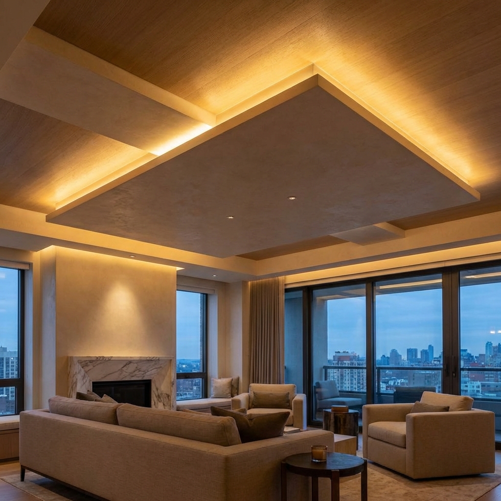 Rejtett világítású álmennyezet